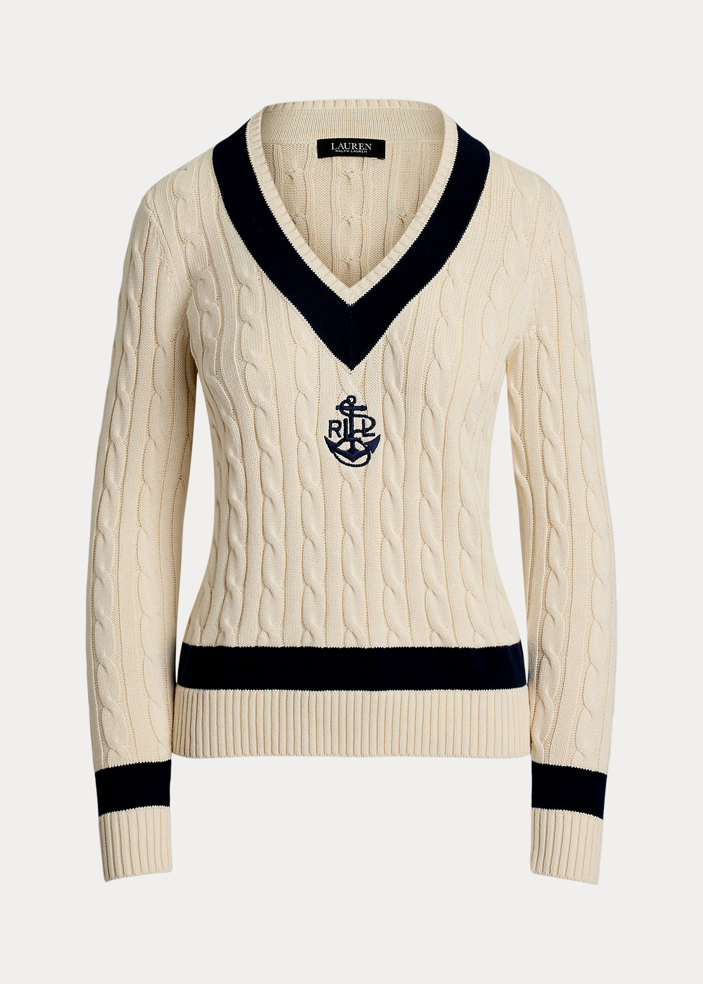 Cable-Knit Cotton Cricket Sweater