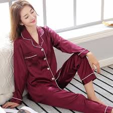 Maroon Silk Nightwear