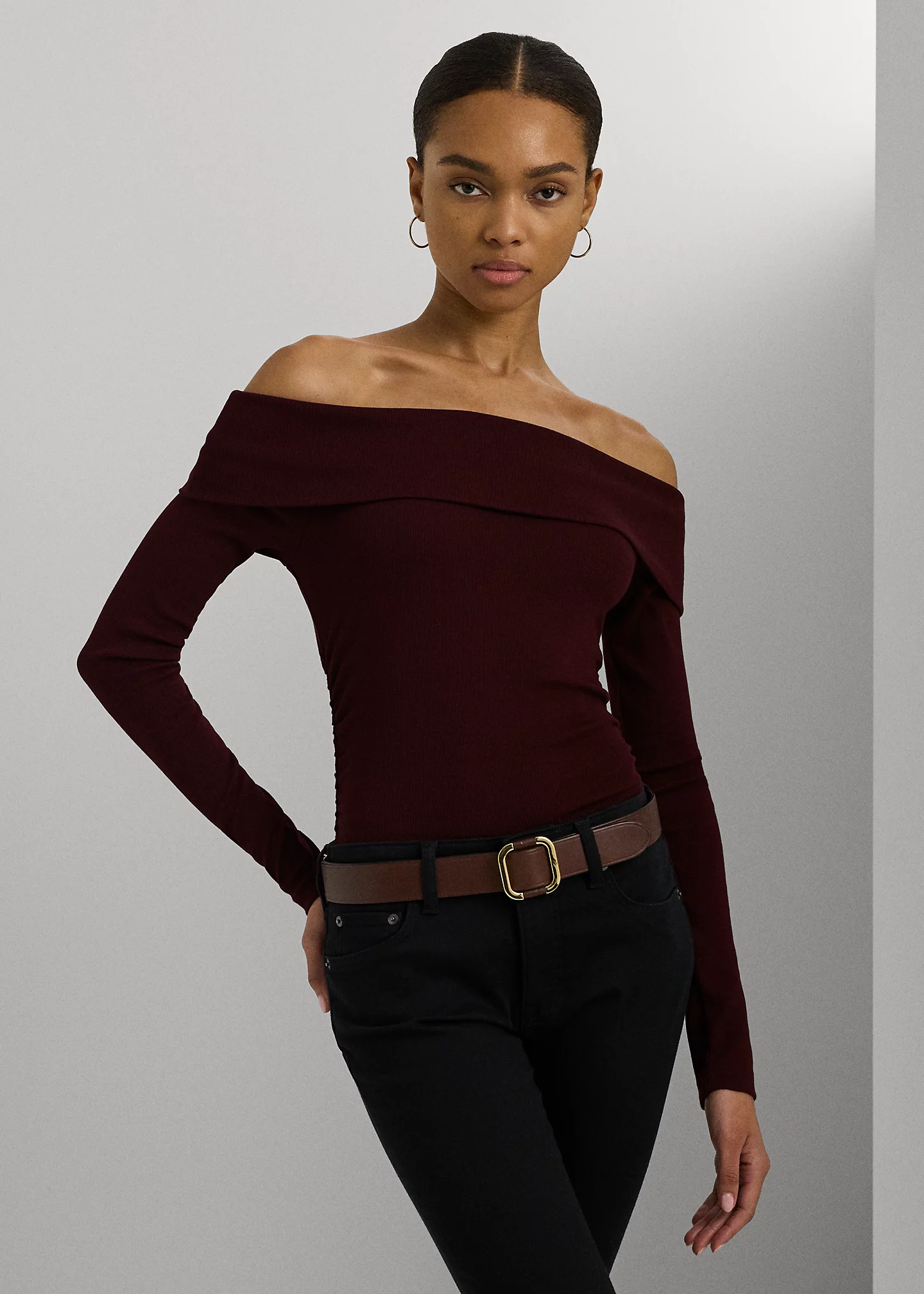 Cotton-Blend Off-the-Shoulder Top