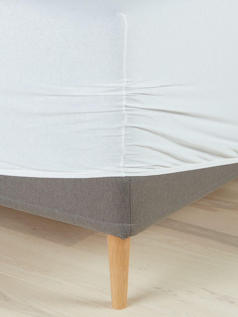 Jersey Fitted sheet JETTE Junior white