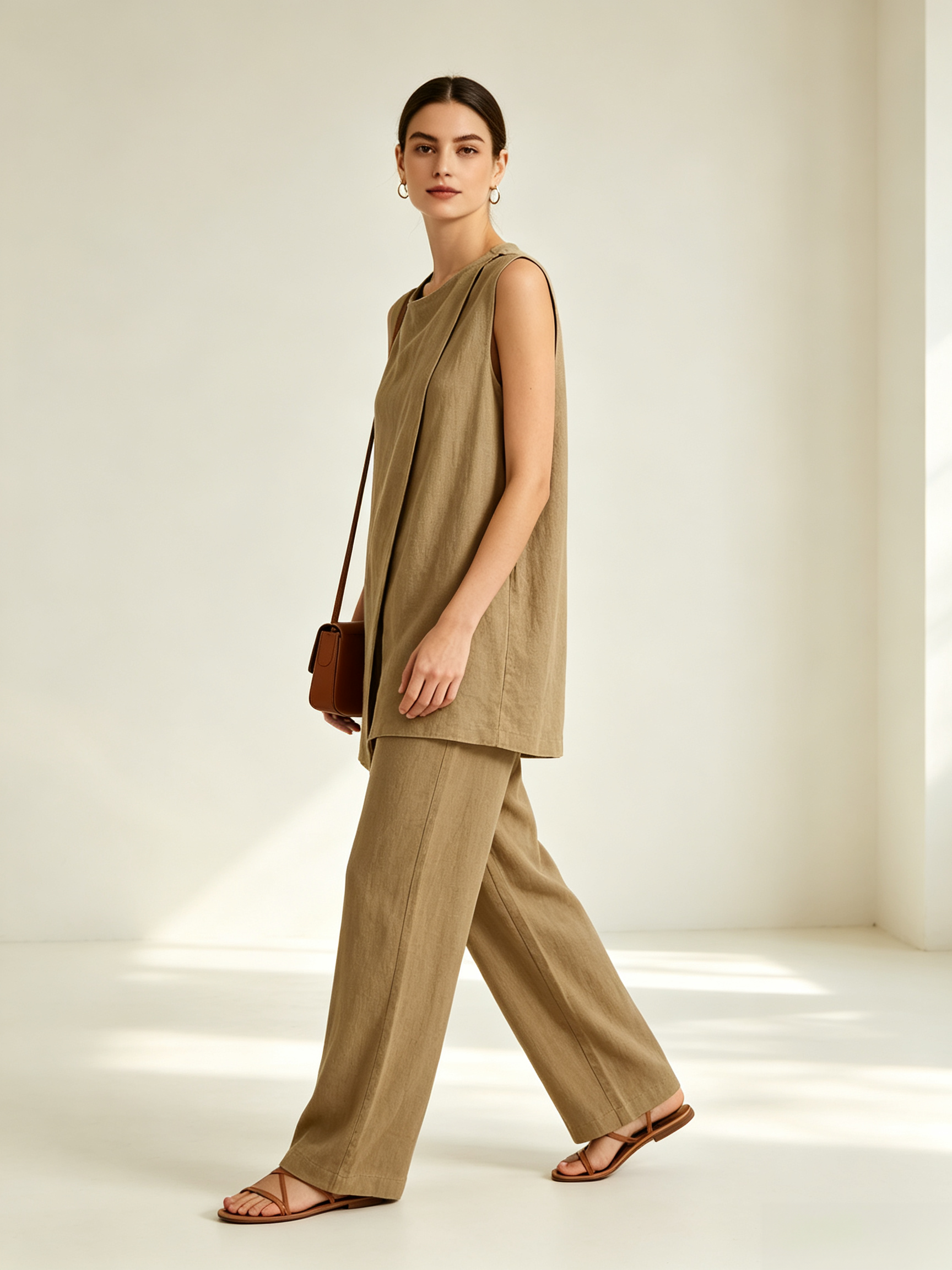 Asymmetrical Strapless Pants Set
