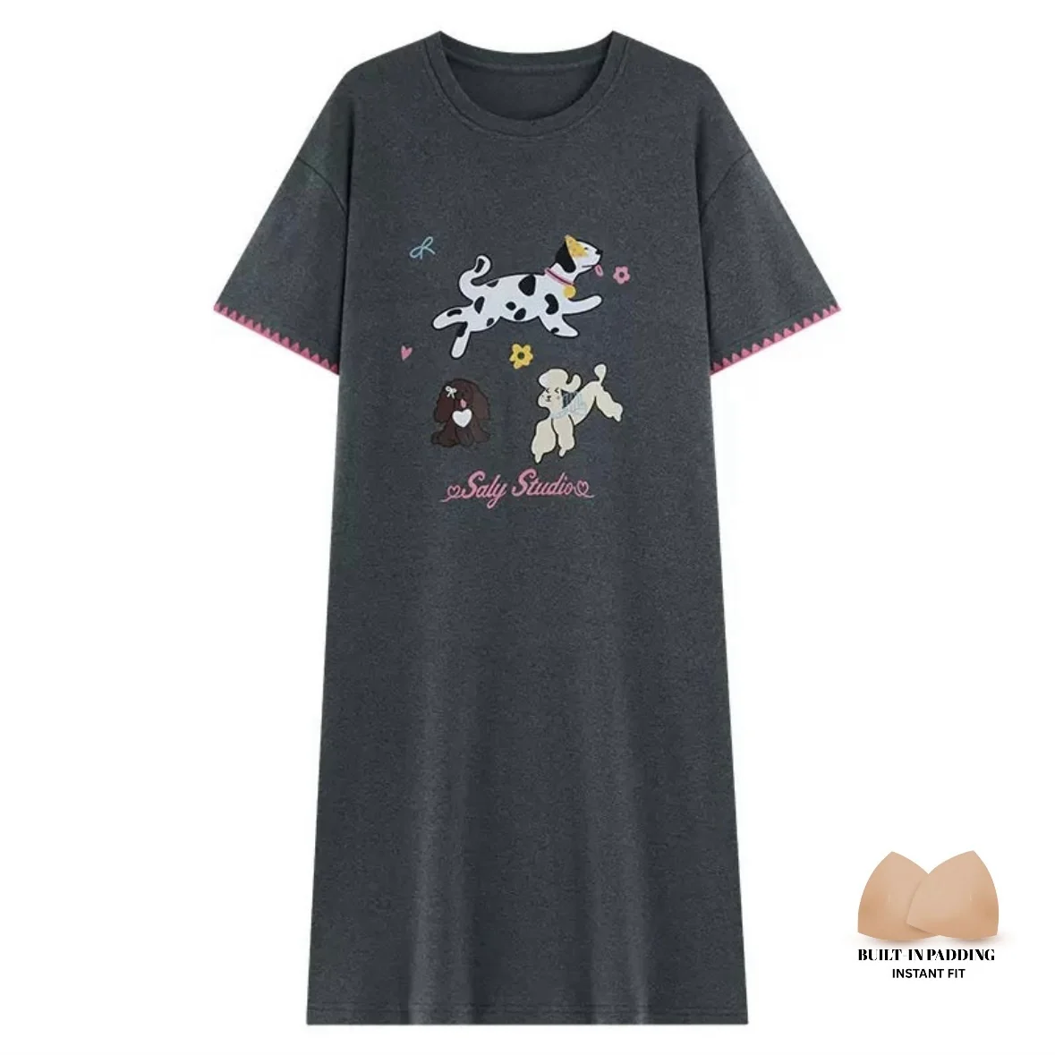 Graphite Glow Padded Night Dress
