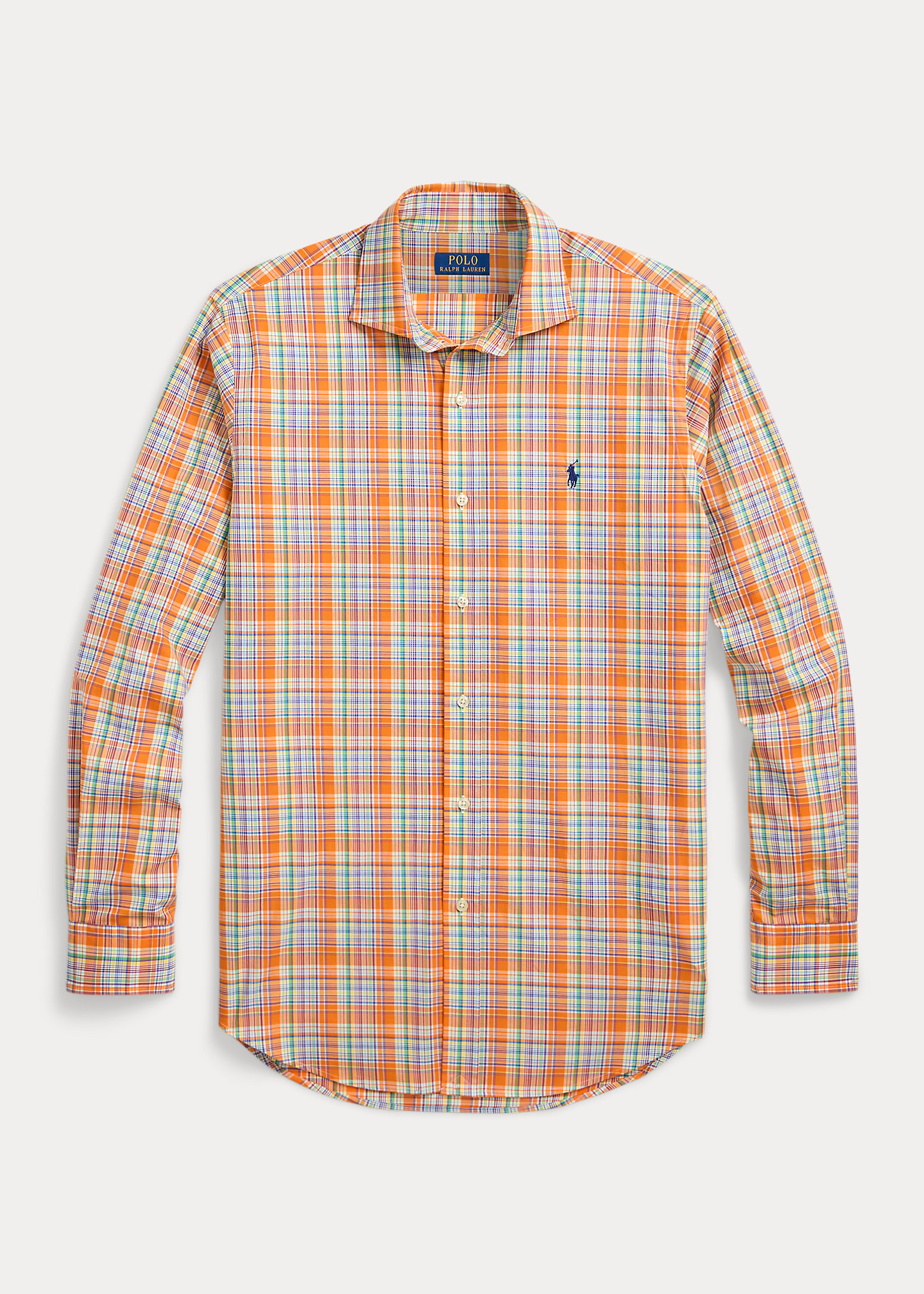Classic Fit Plaid Stretch Poplin Shirt
