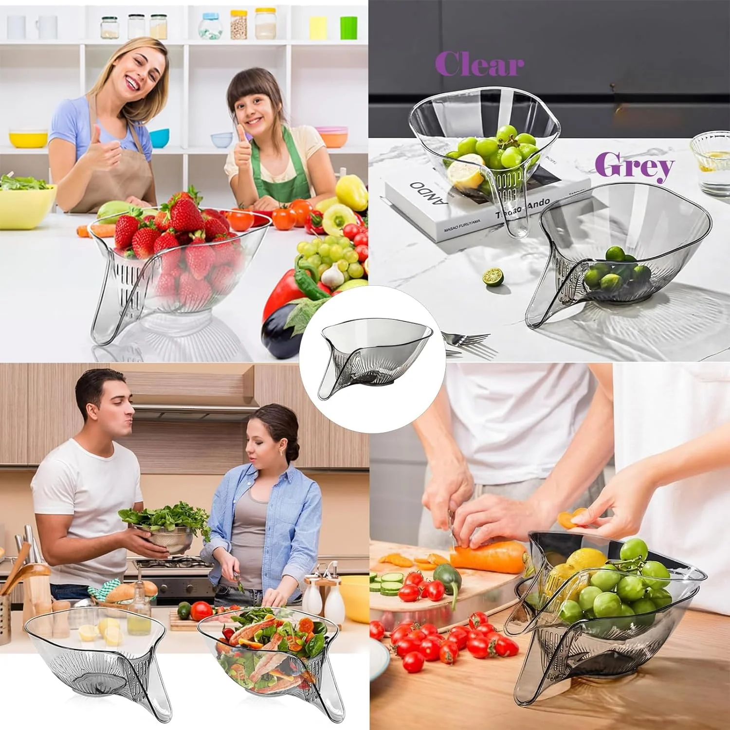 Kitchen Colander Bowl For Rice & Veggies