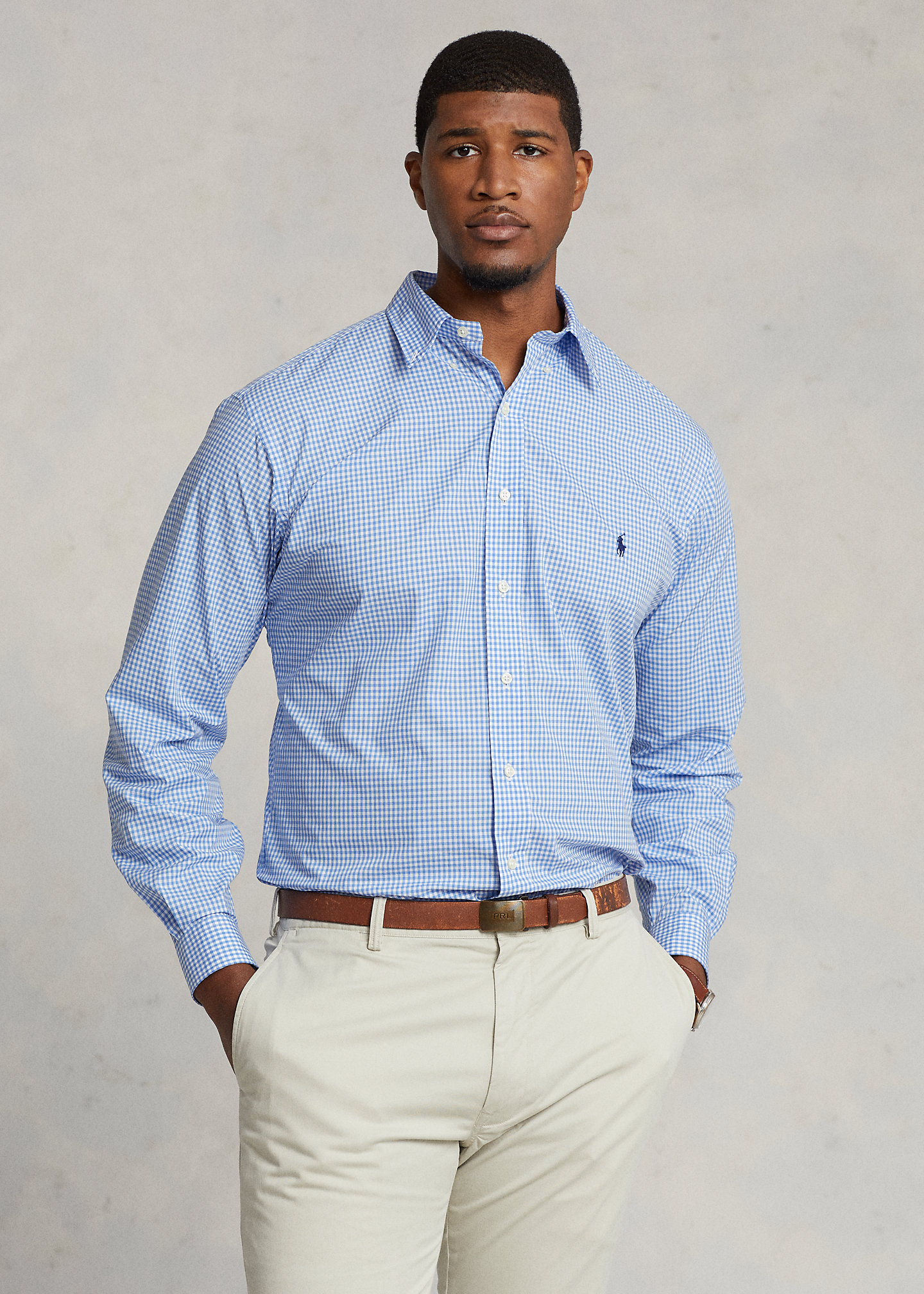 Checked Stretch Poplin Shirt