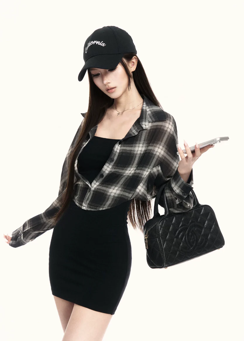 Precision Plaid Two-Piece Dress