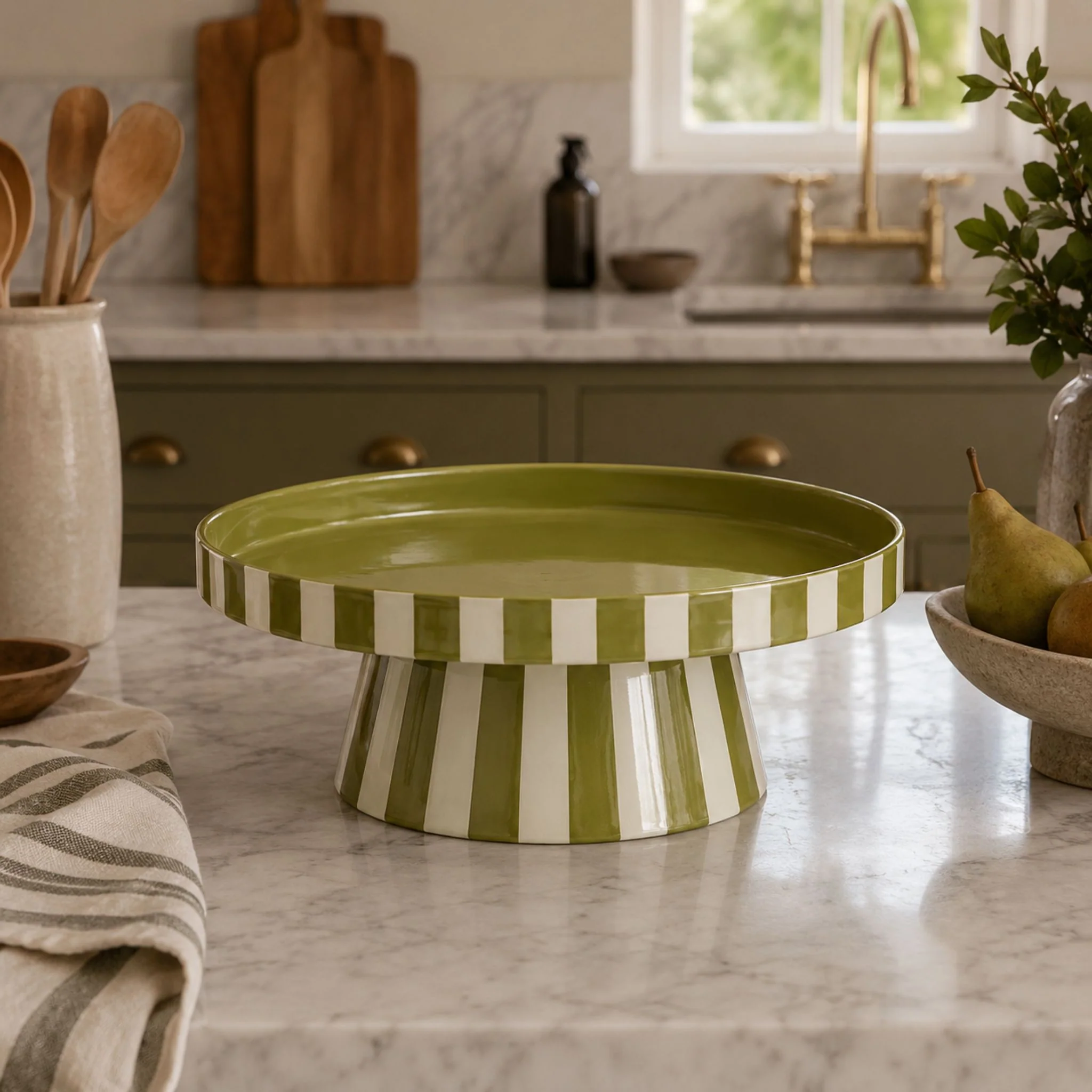 Linear Metal Cake Stand