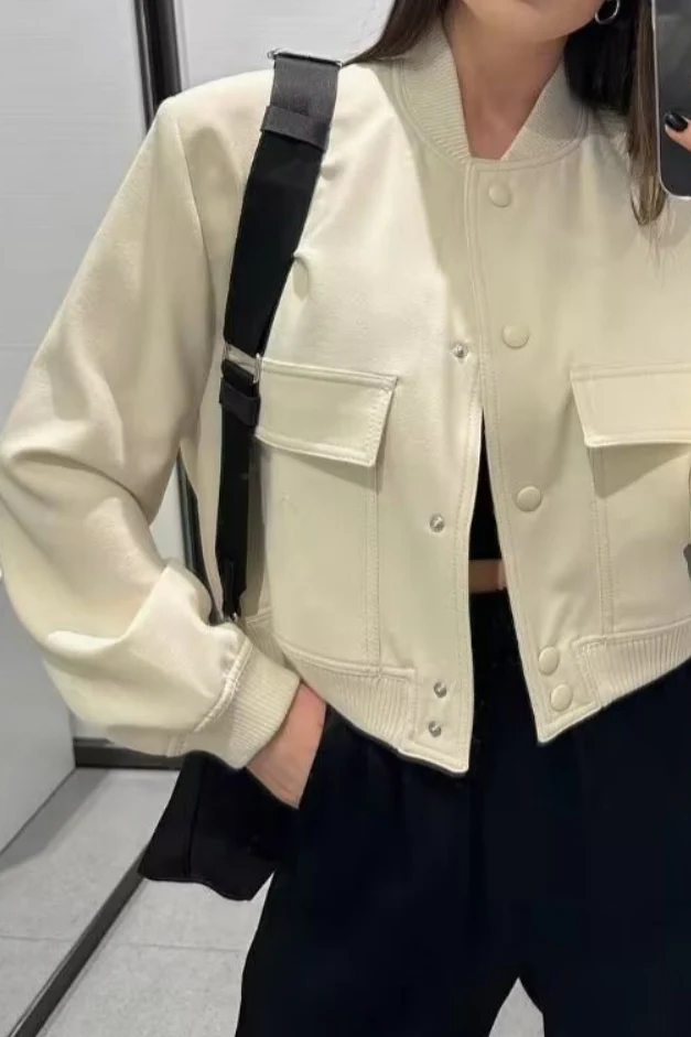 Oversized Pocket Bomber Jacket