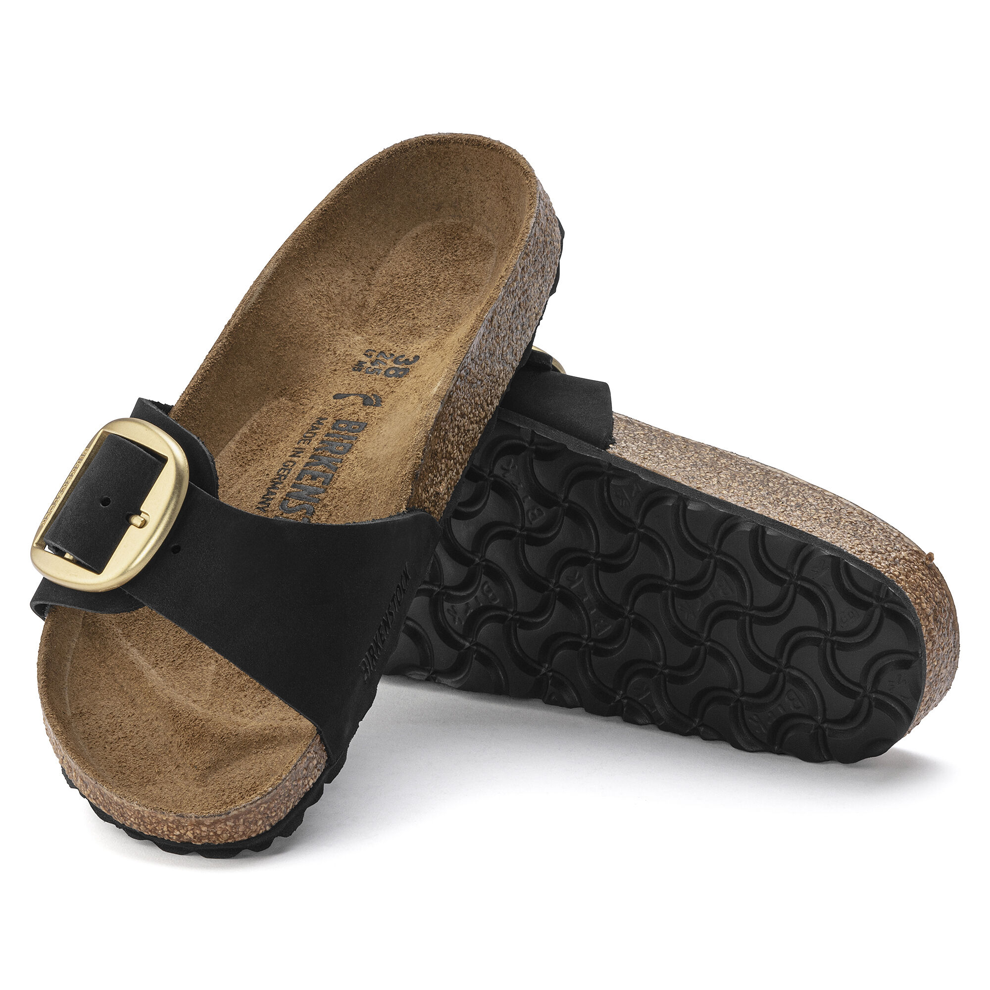 Madrid Big Buckle Nubuk Leather