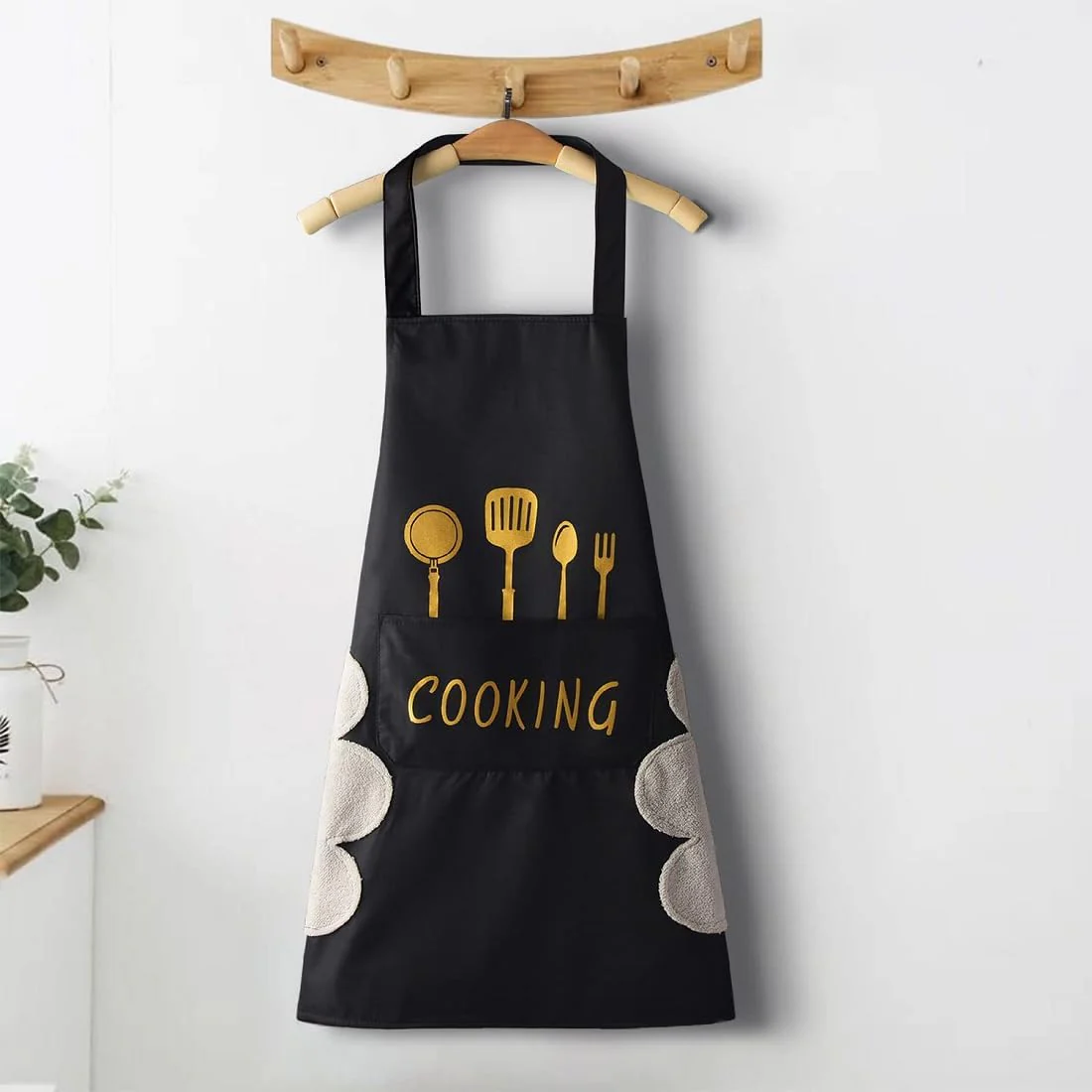 Waterproof Chef Cooking Apron With Pocket (Random Color)
