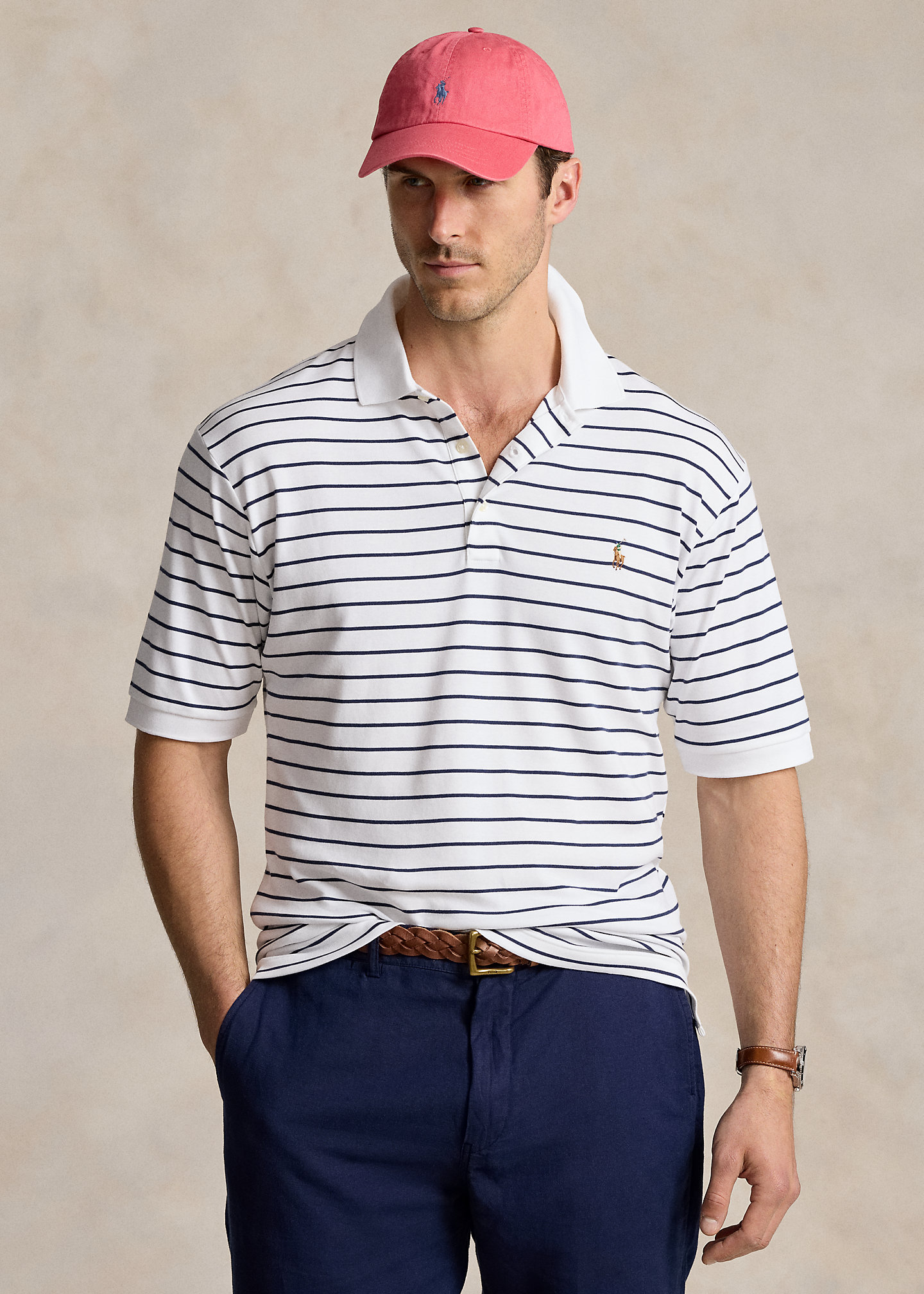 Striped Soft Cotton Polo Shirt