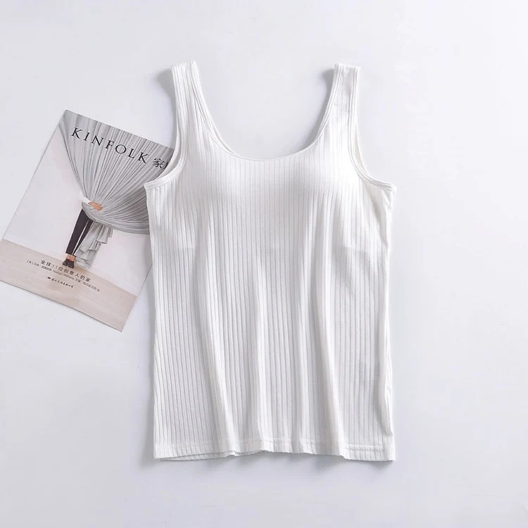 Celine Ribbed Padded Tank Top