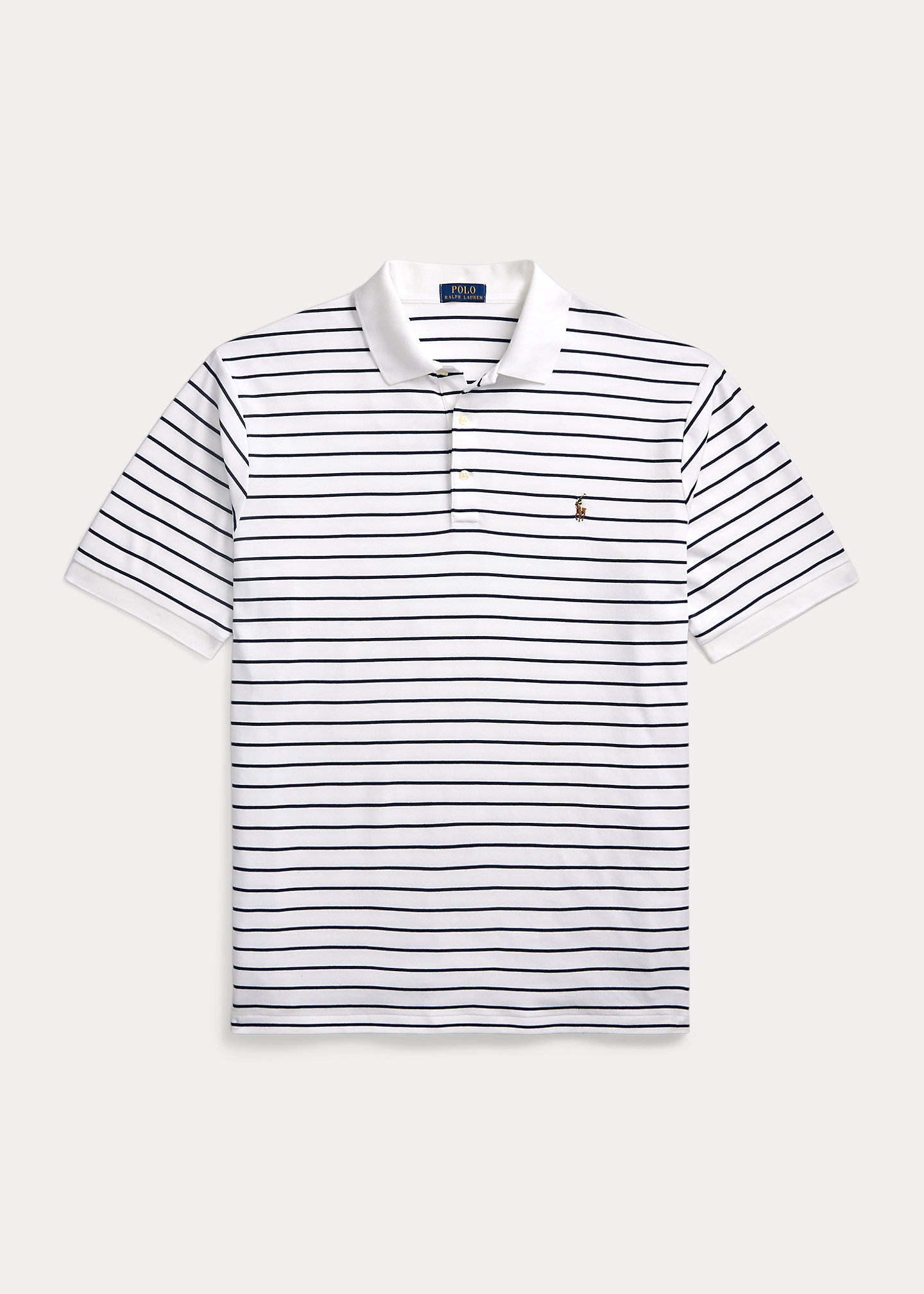 Striped Soft Cotton Polo Shirt