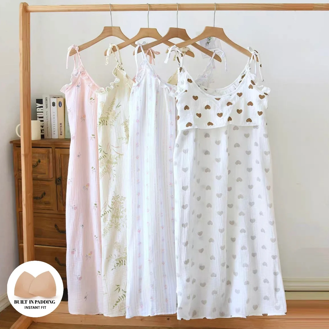 Botanical Breeze Padded Night Dress