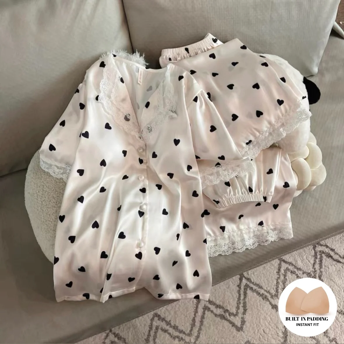 Forever Hearts Padded Nightsuit Set