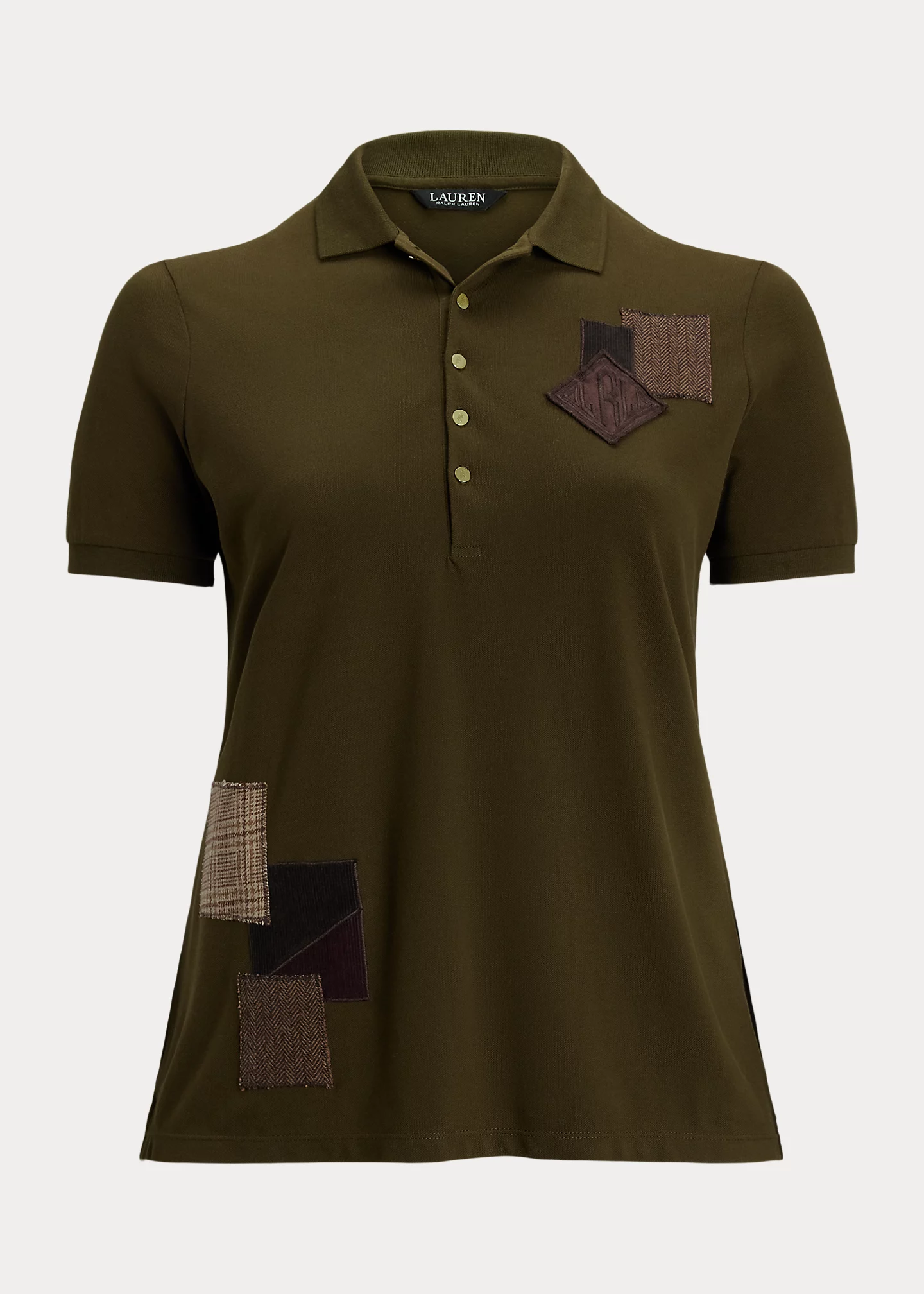 Patchwork Piqué Polo Shirt