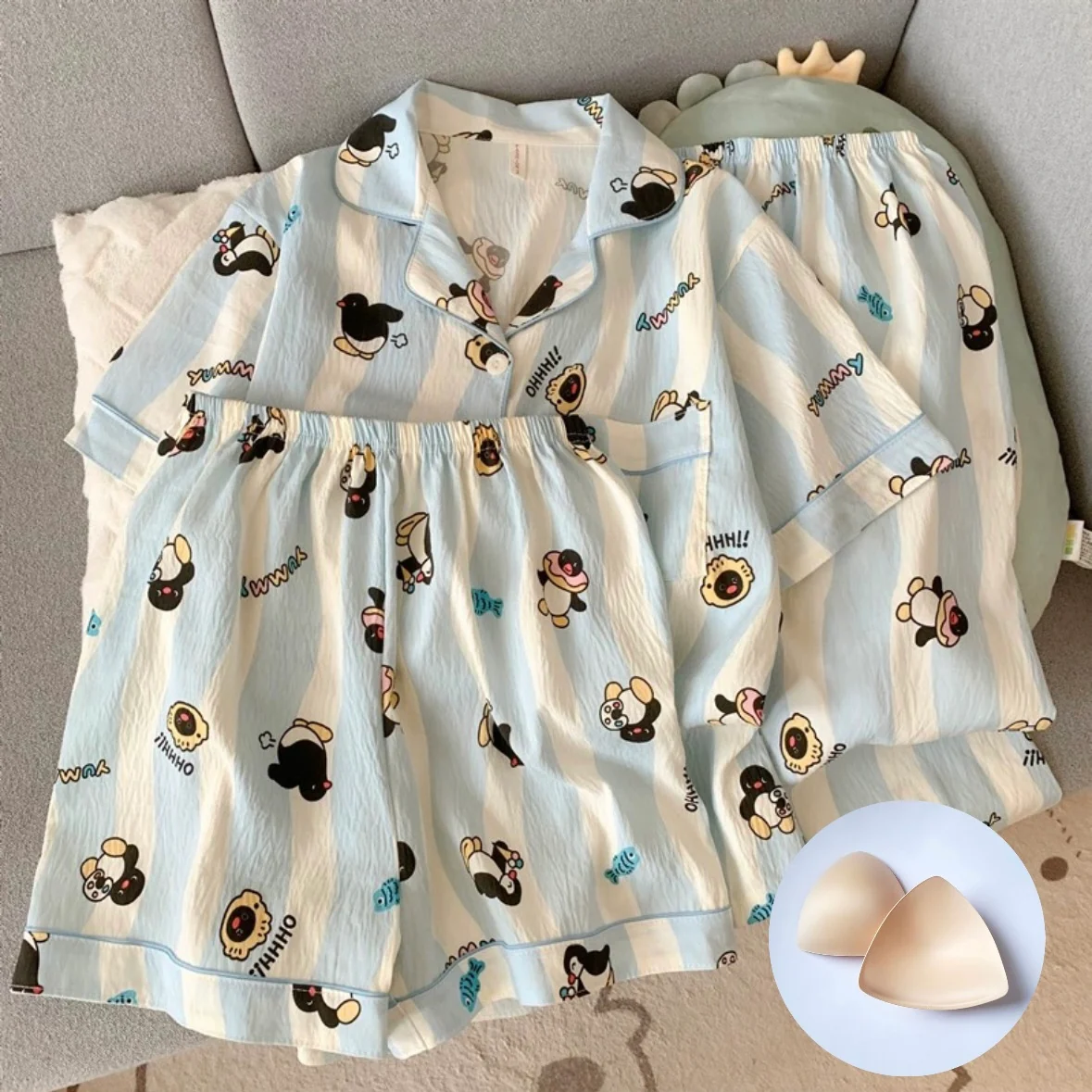 Padded Nightsuit 3-piece-set