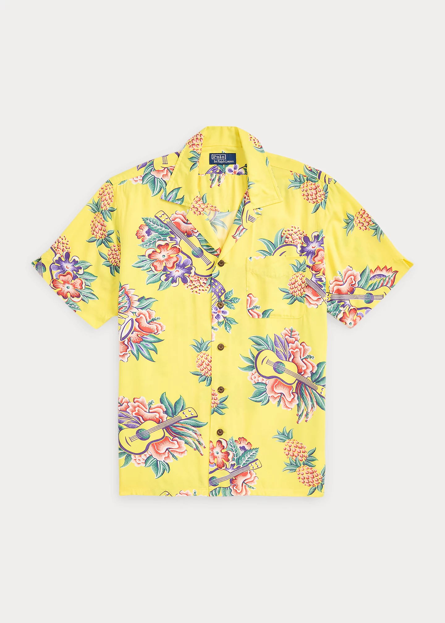 Classic Fit Tropical-Print Camp Shirt