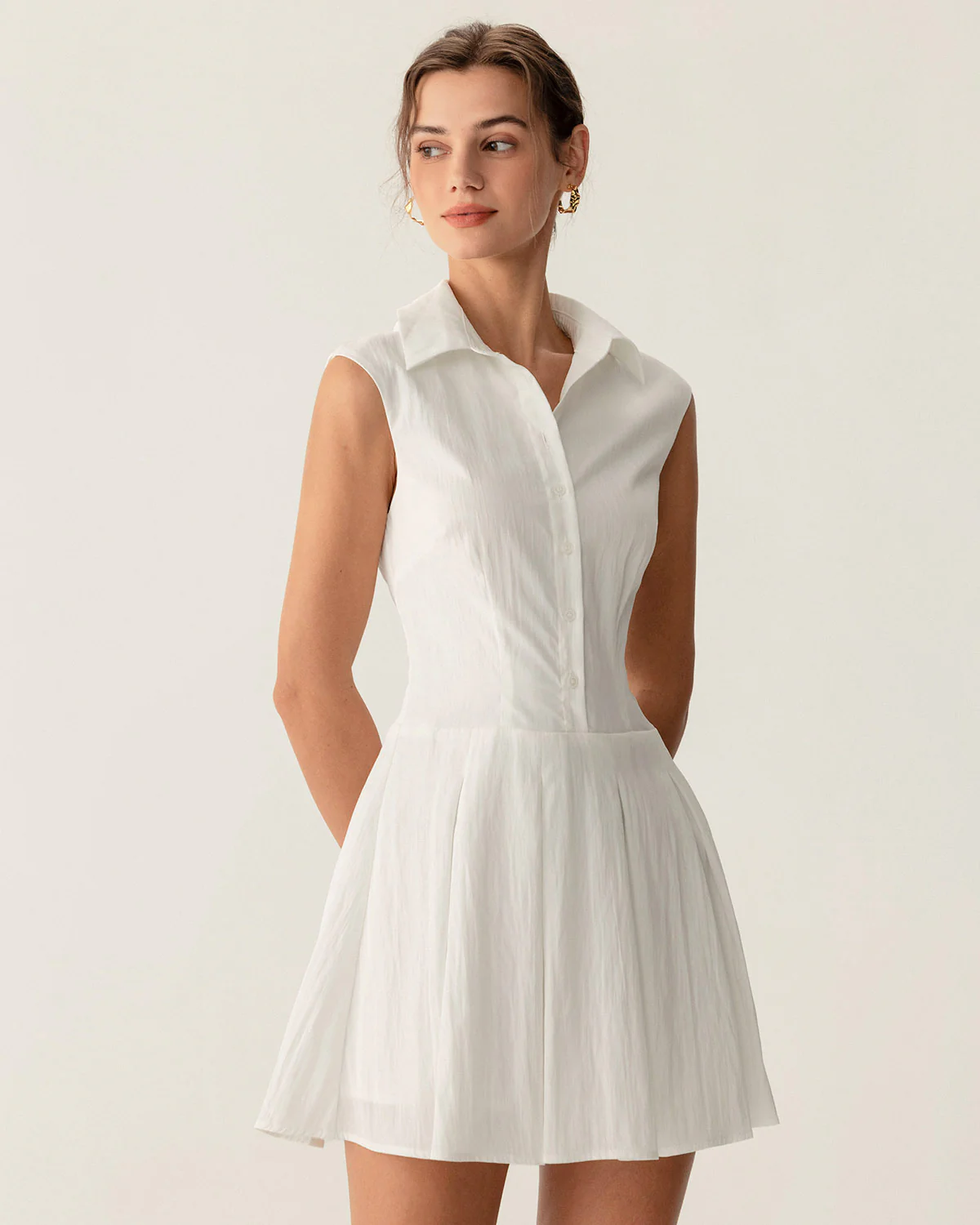 Tie-Front Linen & Cotton Pants Set