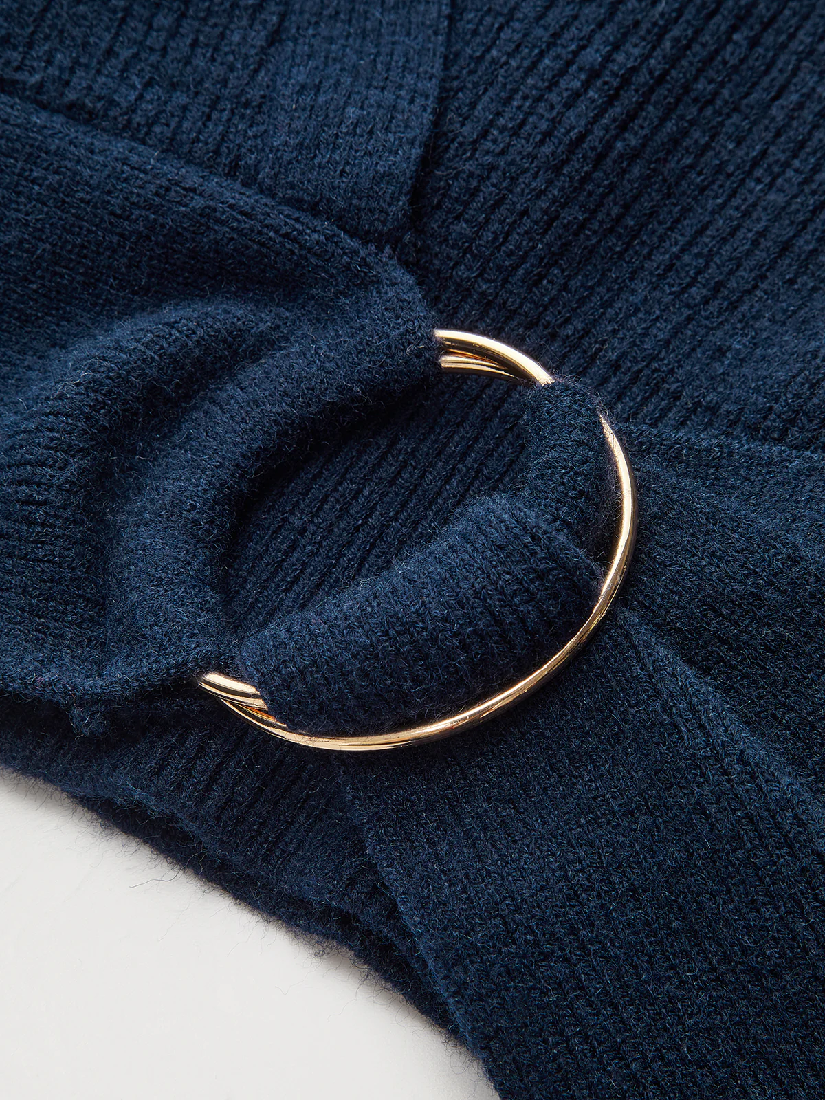 Metal Ring Knit Wrap Cardigan