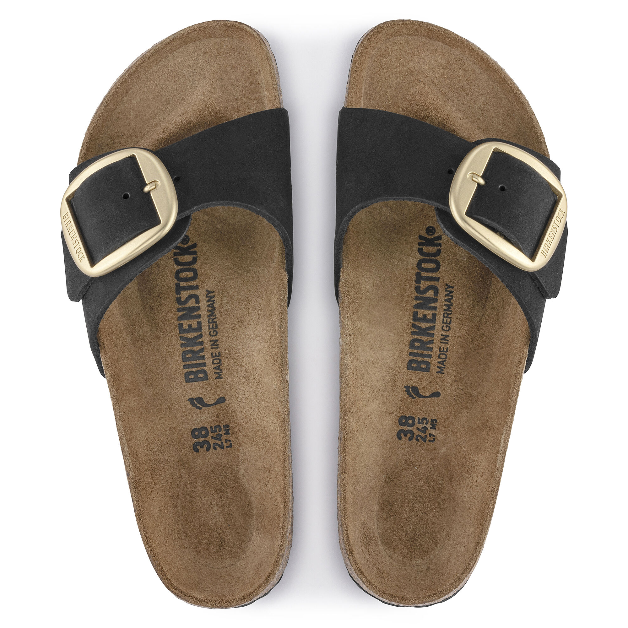 Madrid Big Buckle Nubuk Leather