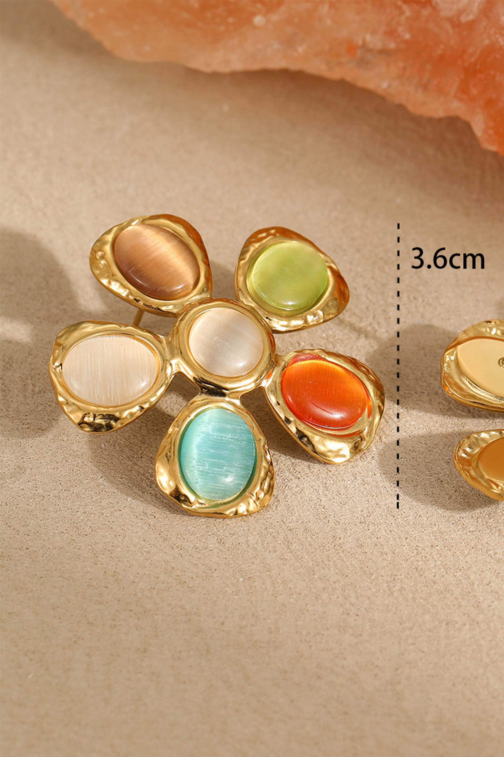 Multi Stone Floral Jewelry Set