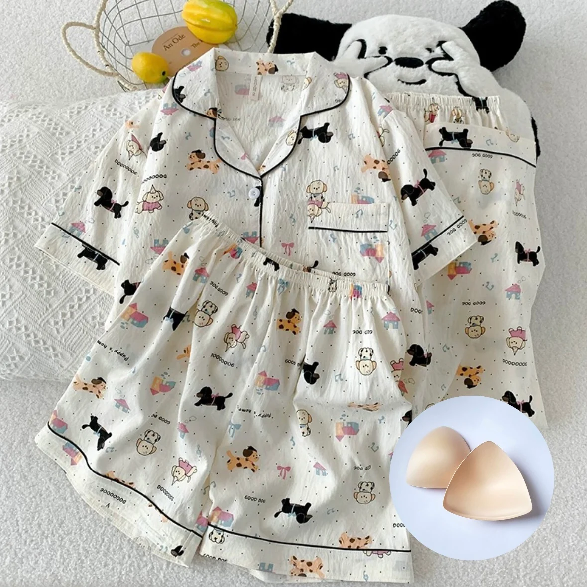Woof & Snooze Padded Nightsuit - 3pc set