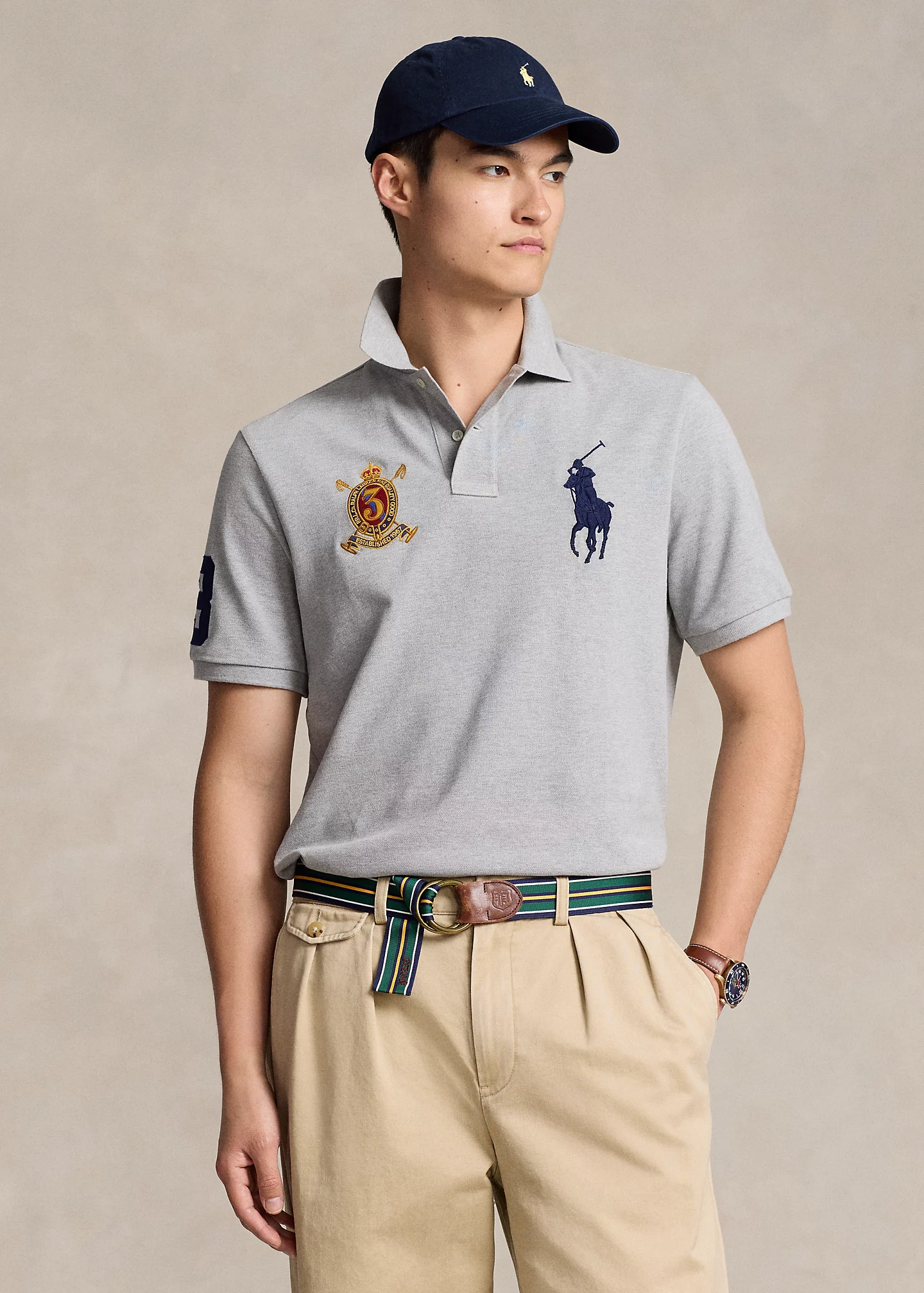 Classic Fit Big Pony Mesh Polo Shirt