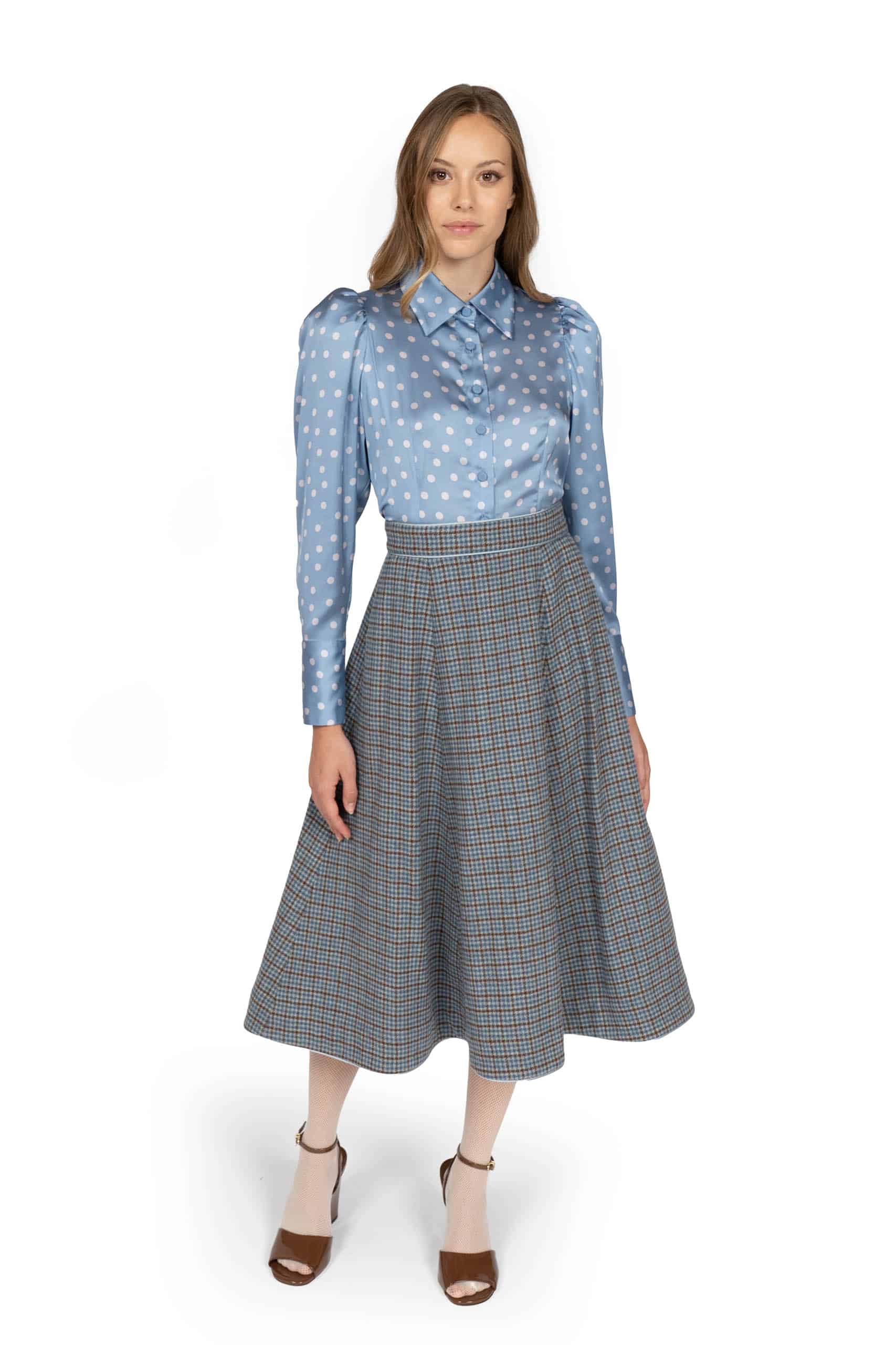 Colored Pie Poule Flared skirt