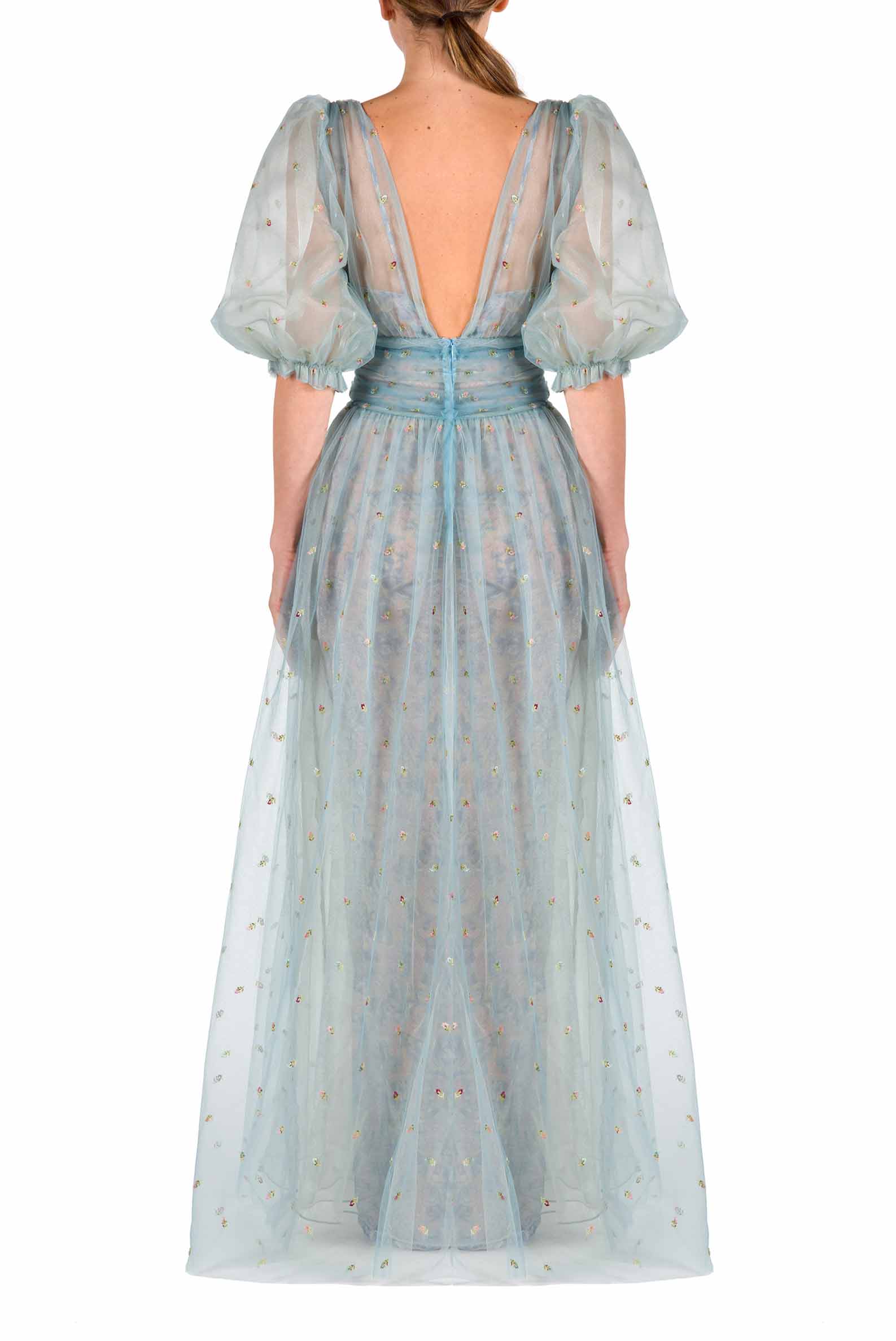 Tulle Embroidered Gown
