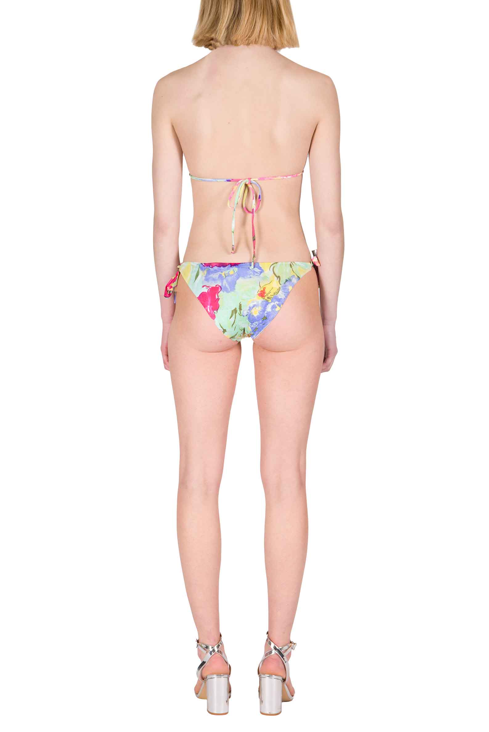 Triangle And Slip Bikini in Abstract Flowers