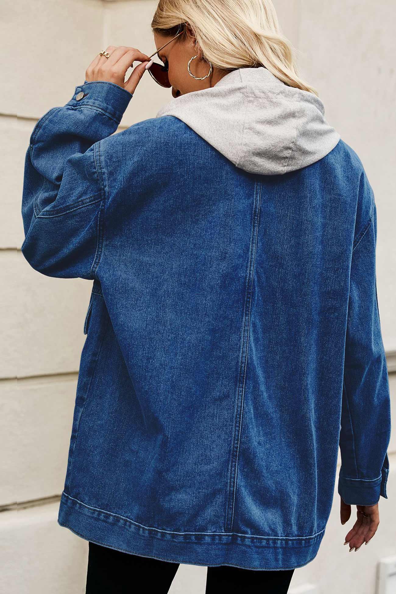 Detachable Hat Denim Jacket
