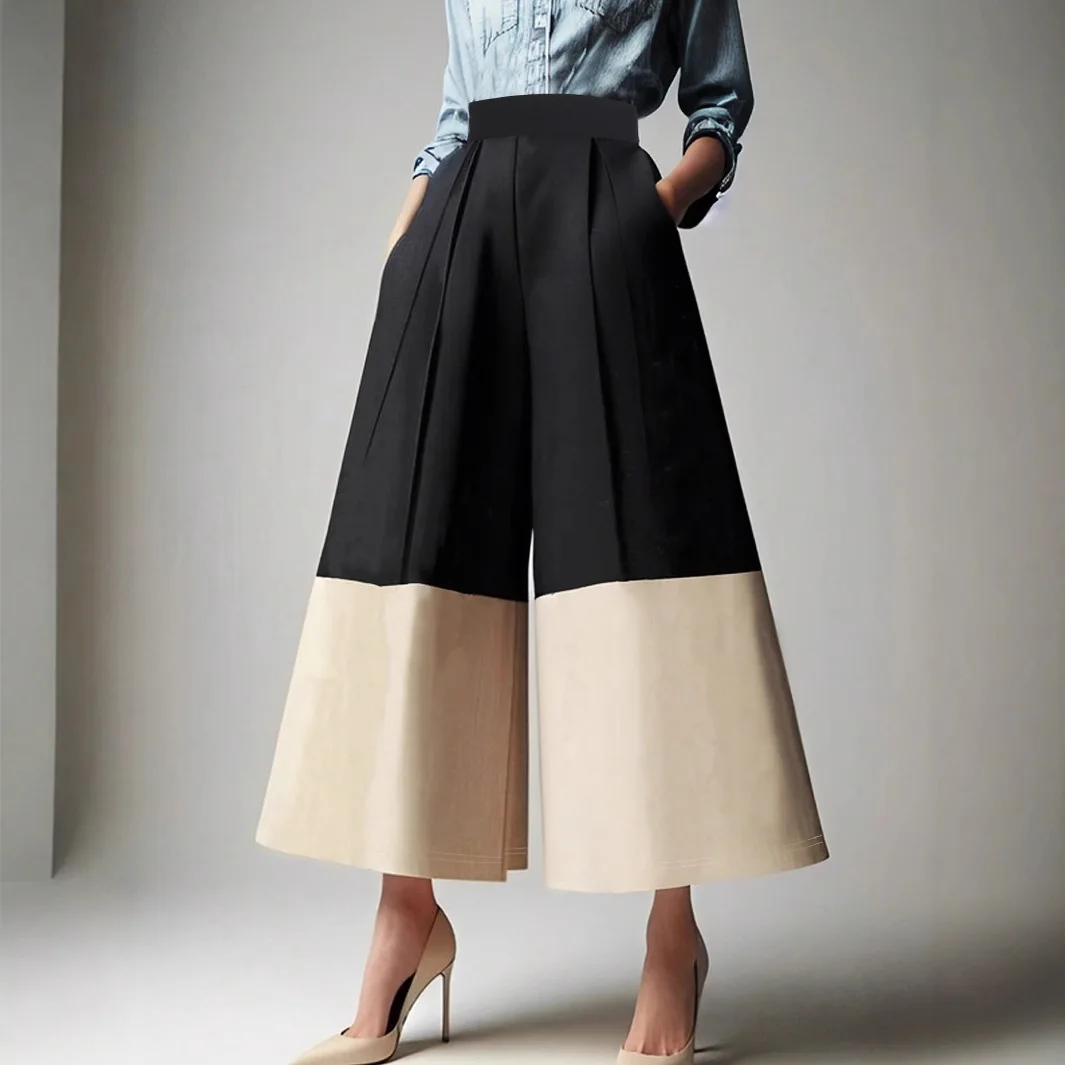 Women's Fashion Casual Patchwork Loose and Comfortable Pants