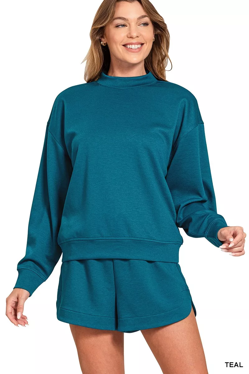 Scuba Long Sleeve Sweatshirt and Shorts Set