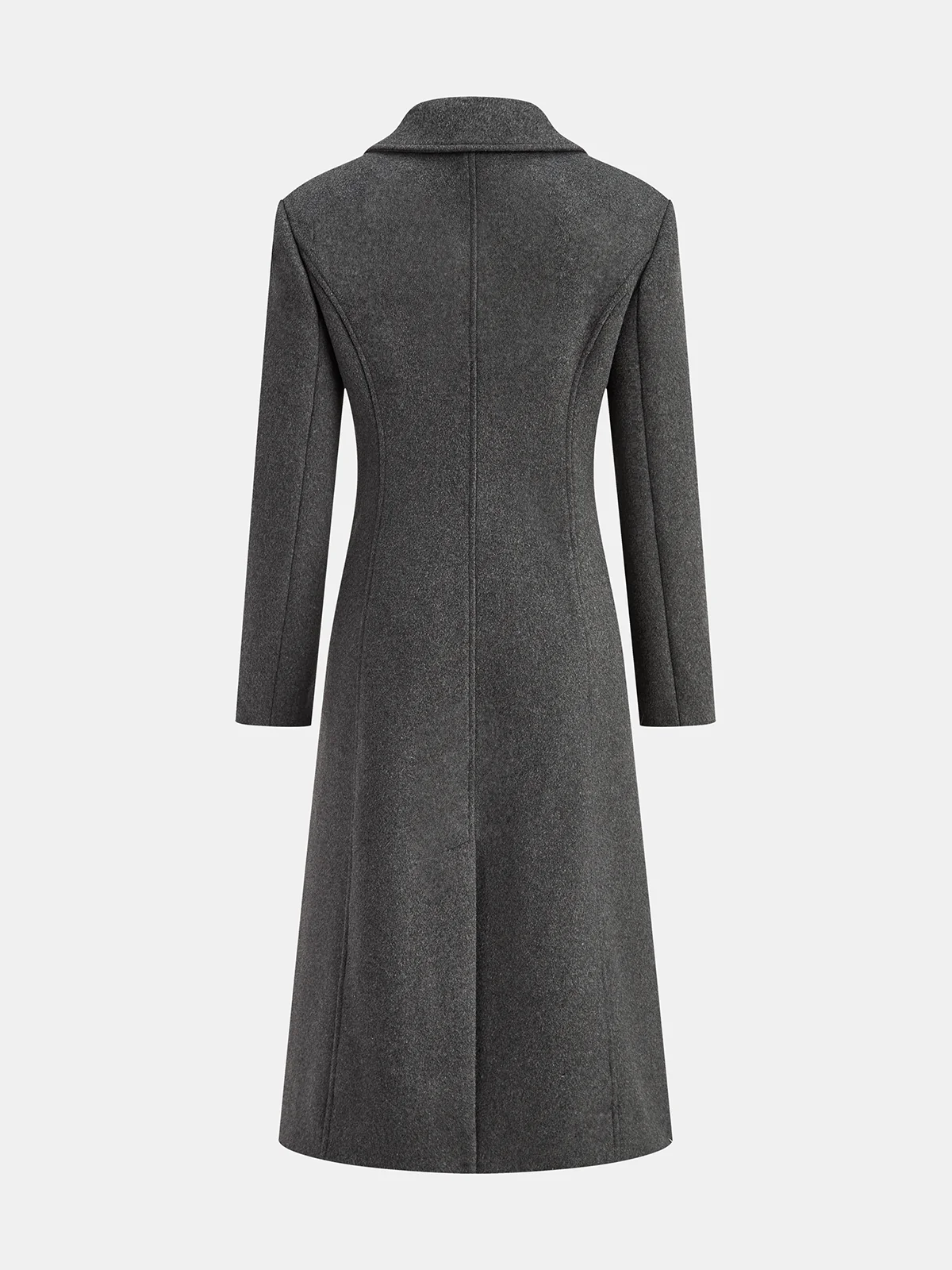 Tailored Wool Blend Longline Coat