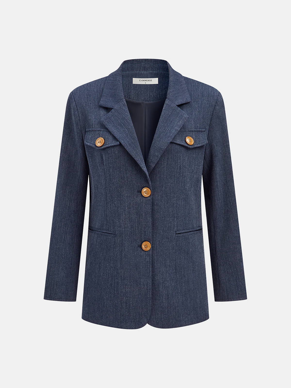 Lapel Blazer and Wide-Leg Pants Set